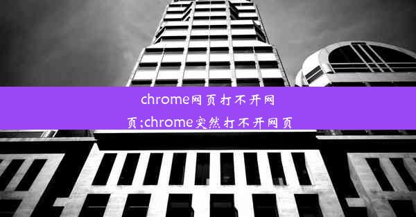 chrome网页打不开网页;chrome突然打不开网页