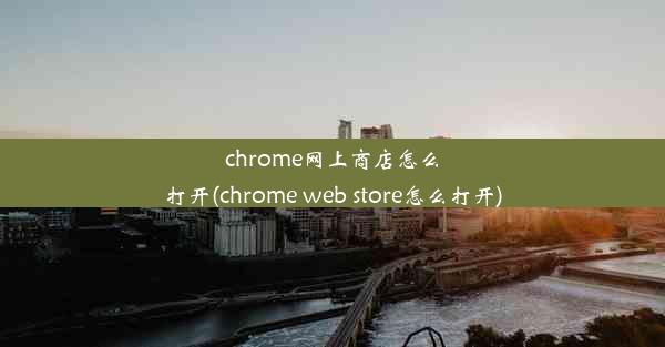 chrome网上商店怎么打开(chrome web store怎么打开)