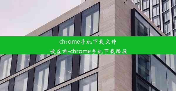 chrome手机下载文件放在哪-chrome手机下载路径