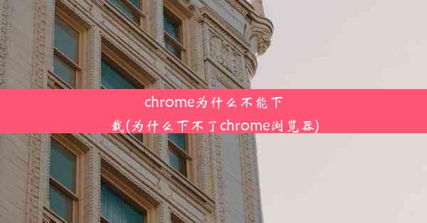 chrome为什么不能下载(为什么下不了chrome浏览器)