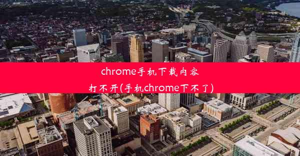 chrome手机下载内容打不开(手机chrome下不了)