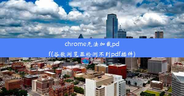 chrome无法加载pdf(谷歌浏览器检测不到pdf插件)