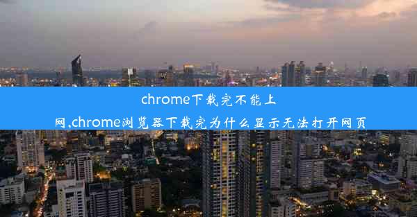 chrome下载完不能上网,chrome浏览器下载完为什么显示无法打开网页