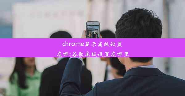 chrome显示高级设置在哪;谷歌高级设置在哪里