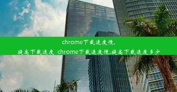 chrome下载速度慢,提高下载速度_chrome下载速度慢,提高下载速度多少