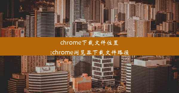 chrome下载文件位置;chrome浏览器下载文件路径