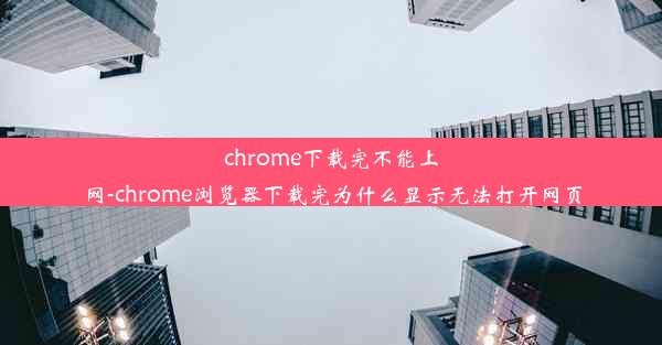 chrome下载完不能上网-chrome浏览器下载完为什么显示无法打开网页