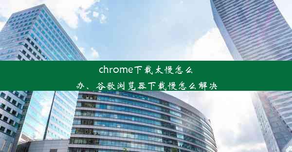 chrome下载太慢怎么办、谷歌浏览器下载慢怎么解决