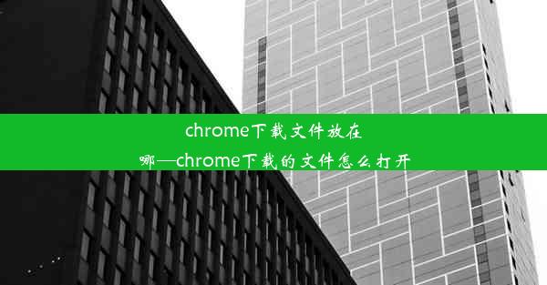 chrome下载文件放在哪—chrome下载的文件怎么打开