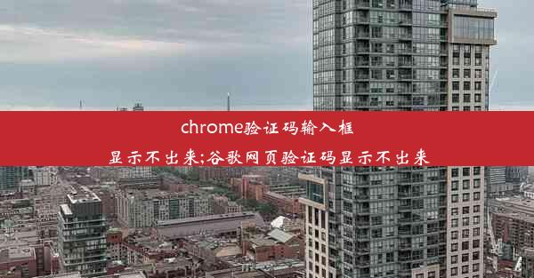 chrome验证码输入框显示不出来;谷歌网页验证码显示不出来