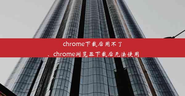 chrome下载后用不了、chrome浏览器下载后无法使用