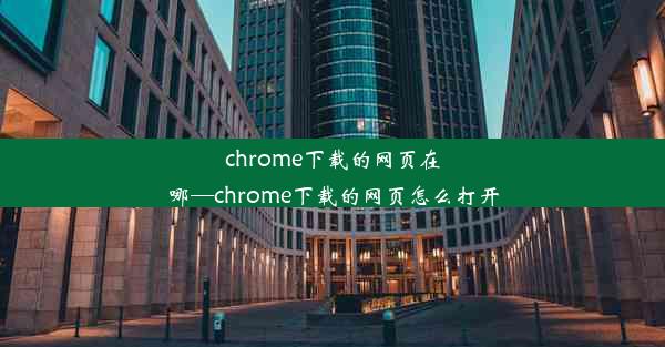 chrome下载的网页在哪—chrome下载的网页怎么打开