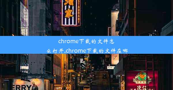 chrome下载的文件怎么打开,chrome下载的文件在哪