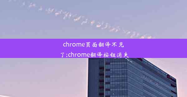 chrome页面翻译不见了;chrome翻译按钮消失