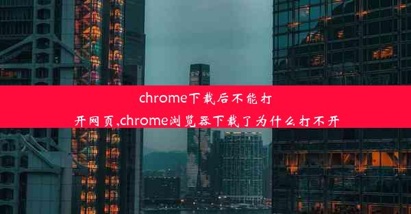 chrome下载后不能打开网页,chrome浏览器下载了为什么打不开