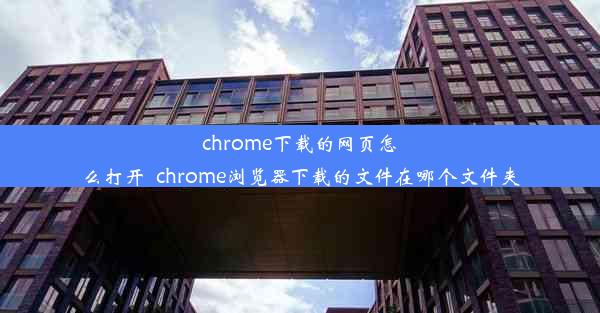 chrome下载的网页怎么打开_chrome浏览器下载的文件在哪个文件夹