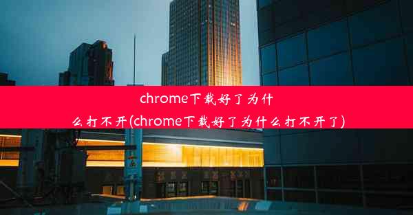 chrome下载好了为什么打不开(chrome下载好了为什么打不开了)