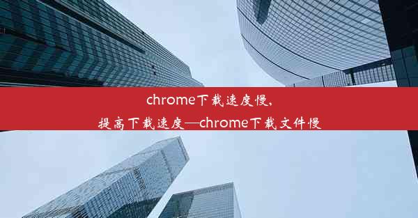 chrome下载速度慢,提高下载速度—chrome下载文件慢