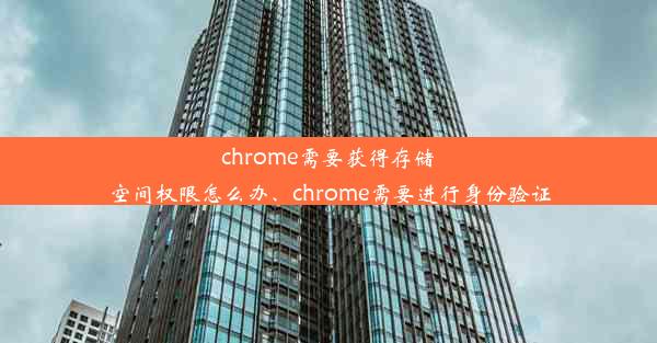 chrome需要获得存储空间权限怎么办、chrome需要进行身份验证