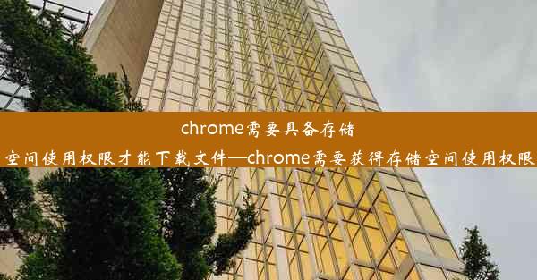 chrome需要具备存储空间使用权限才能下载文件—chrome需要获得存储空间使用权限