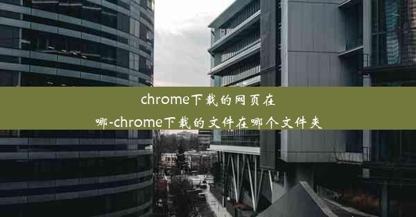 chrome下载的网页在哪-chrome下载的文件在哪个文件夹