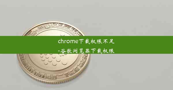 chrome下载权限不足-谷歌浏览器下载权限