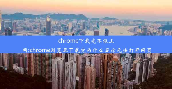 chrome下载完不能上网;chrome浏览器下载完为什么显示无法打开网页