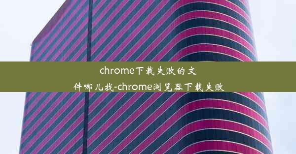 chrome下载失败的文件哪儿找-chrome浏览器下载失败