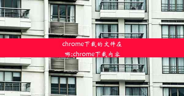 chrome下载的文件在哪;chrome下载内容