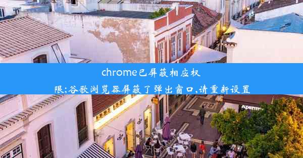 chrome已屏蔽相应权限;谷歌浏览器屏蔽了弹出窗口,请重新设置