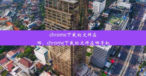 chrome下载的文件在哪、chrome下载的文件在哪手机