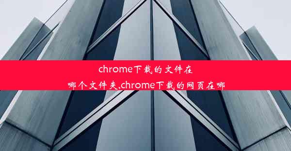 chrome下载的文件在哪个文件夹,chrome下载的网页在哪