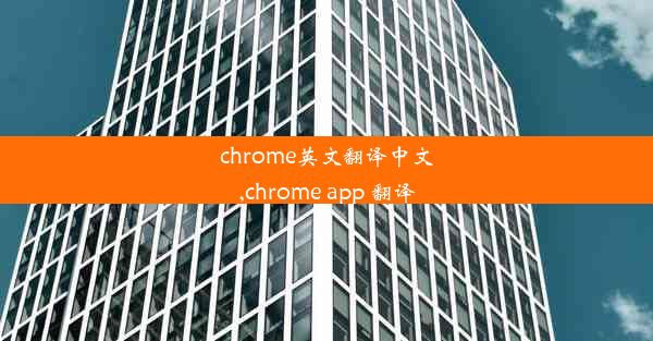 chrome英文翻译中文,chrome app 翻译