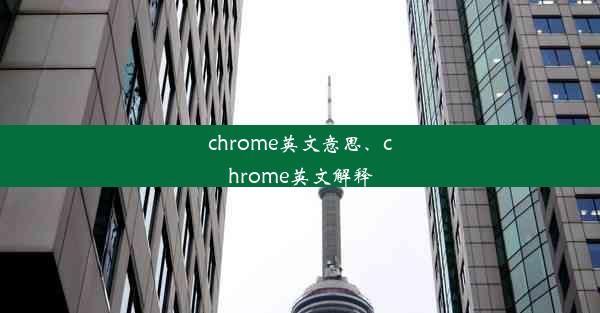 chrome英文意思、chrome英文解释