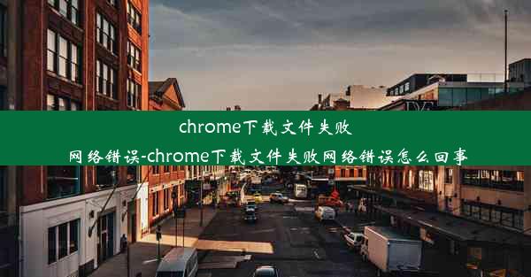 chrome下载文件失败网络错误-chrome下载文件失败网络错误怎么回事