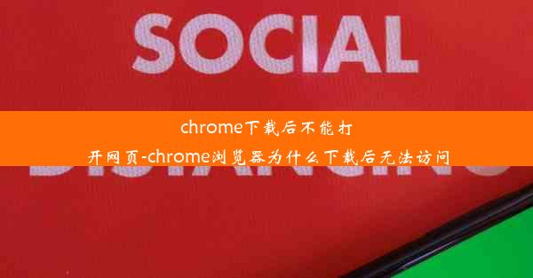 chrome下载后不能打开网页-chrome浏览器为什么下载后无法访问