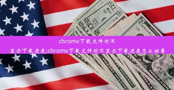 chrome下载文件时不显示下载进度;chrome下载文件时不显示下载进度怎么回事