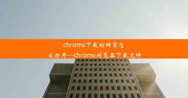 chrome下载的网页怎么打开—chrome浏览器下载文件