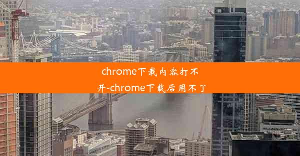 chrome下载内容打不开-chrome下载后用不了