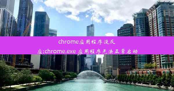 chrome应用程序没反应;chrome.exe 应用程序无法正常启动