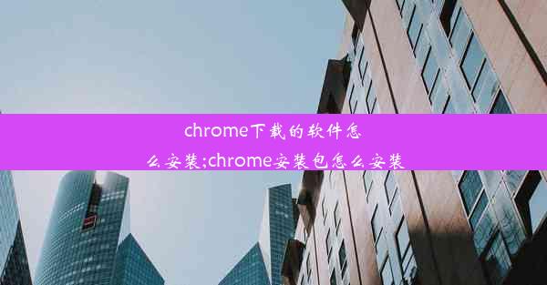 chrome下载的软件怎么安装;chrome安装包怎么安装