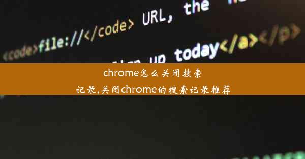 chrome怎么关闭搜索记录,关闭chrome的搜索记录推荐