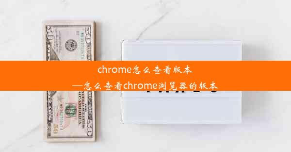 chrome怎么查看版本—怎么查看chrome浏览器的版本