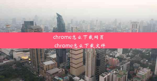 chrome怎么下载网页_chrome怎么下载文件