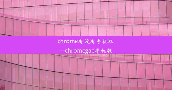 chrome有没有手机版—chromegae手机版