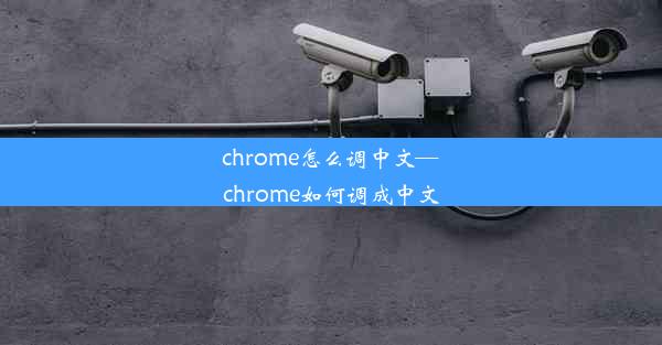 chrome怎么调中文—chrome如何调成中文