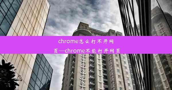 chrome怎么打不开网页—chrome不能打开网页