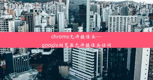 chrome允许摄像头—google浏览器允许摄像头访问