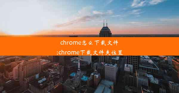 chrome怎么下载文件;chrome下载文件夹位置