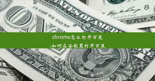 chrome怎么打开百度,如何在谷歌里打开百度